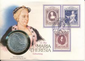 Ausztria 1780SF Tallér Ag "Mária Terézia" utánveret felbélyegzett borítékban T:AU Austria 1780SF Thaler Ag "Maria Theresia" restrike in envelope C:AU Krause KM#T1