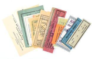 cca 1850-1940 21 db belépőjegy, adójegy, bárca, stb