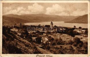 1932 Visegrád, látkép, templom, Duna (EK)