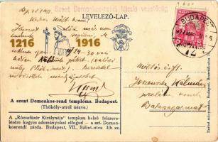 1927 Budapest XIV. A Szent Domonkos rend temploma (Rózsafüzér Királynéja) a Thököly útról nézve. Her...