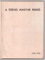 A tízéves Magyar Rádió 1925-1935. Szerk.: K. Halász Gyula. Toncz Tibor rajzaival. Bp., 1935, Magyar ...