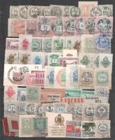 1850-1930 Okmánybélyeg gyűjtemény, benne CM és magas névértékű korai kiadások, egy berakólapon