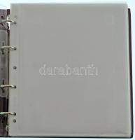 Négygyűrűs "Numis Leuchtturm" berakó, benne 15db osztás nélküli, 5db kettes osztású, 20db ...