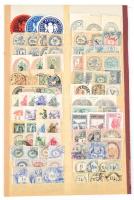 1850-1930 Okmánybélyeg gyűjtemény, benne magas névértékű kiadások, egy berakólapon