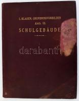 Klasen, Ludwig: Grundriss-Vorbilder von Schulgebäuden. Handbuch für Baubehörden, Bauherren, Architekten, Ingenieure, Baumeister, Bauunternehmer, Bauhandwerker und technische Lehranstalten. Grundriss-Vorbilder von Gebäuden allert Art. Abth. III. Leipzig, 1884, Baumgärtner's Buchhandlung. Fekete-fehér illusztrációkkal. Német nyelven. Kiadói aranyozott egészvászon-kötés, kissé viseltes, kopott borítóval, az elülső borítón ázásnyommal