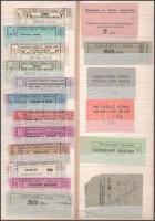 cca 1930 Városi helypénz, adójegy gyűjtemény, egy berakólapon