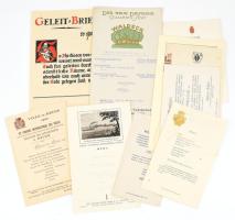 cca 1900-1930 11 darabos menükártya és meghívó gyűjtemény