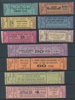 cca 1930 Városi piaci helypénzjegy gyűjtemény egy berakólapon