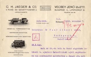 1914 Dekoratív céges levélpapír