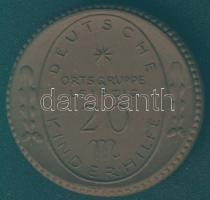 Német Birodalom / Weimari Köztársaság / Leipzig "Kinderhilfe" 20M barna porcelán szükségpénz T:1