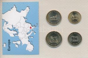 Makedónia 1993-2006. 50d - 5D (4xklf) "Európa pénzérméi" vákuum csomagolt forgalmi érme ös...