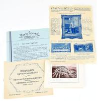 cca 1930 5 db klf nyomtatvány: Baross szövetség, Sopron nevezetességei, Grado pansio, stb
