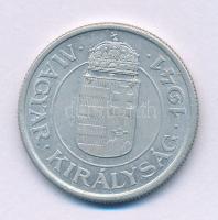 1941. 2P Al "hullámos talpú" T:AU,XF Hungary 1941. 2 Pengő Al "base of 2 is wavy" C:AU,XF Adamo P7.4, Krause KM#522.2