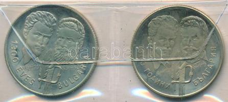 1981. 100Ft Cu-Ni-Zn + Bulgária 5L Cu-Ni-Zn "Bulgária 1300 éves" magyar-bolgár közös kiadá...