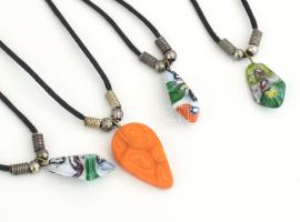 4 darab nyaklánc, Murano üvegmedállal