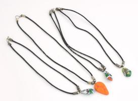 4 darab nyaklánc, Murano üvegmedállal