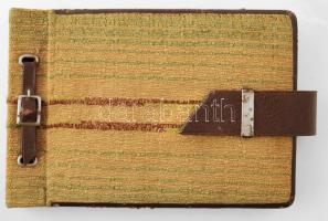 1939 ,,Székely Gyula apostoli kormányzó úr őméltóságának mély tisztelettel a tiszaszalkai Missziósház", emlékalbum kb. 40 db beragasztott fotóval, az albumlapokon feliratozva, 9x6 cm méretben