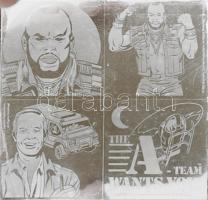 10 csomag "Lazer Blazers - The A-Team" 3D-s holografikus matrica, többségük bontatlan