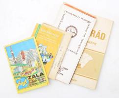 6 db magyar megyetérkép: Zala, Hajdú-Bihar, Szabolcs-Szatmár, Veszprém, Baranya, Csongrád