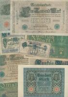 Német Birodalom / Császárság + Weimari Köztársaság 1910-1923. 16 db (14 klf) bankjegy, jobbakkal! T:II,II/III,III