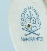 Herendi kislány hintalóval miniatúra, jelzett, hibátlan, m: 5 cm