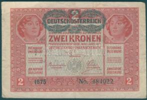 1917. 2K fekete "Deutschösterreich" fny-sal, hátoldalon "Eldorado Tanzkabarett" ...