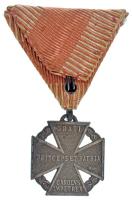 1916. "Károly-csapatkereszt" Zn kitüntetés kopott mellszalagon T:VF patina 1916. "Charles Troop Cross" Zn decoration with worn ribbon C:VF patina NMK 295.