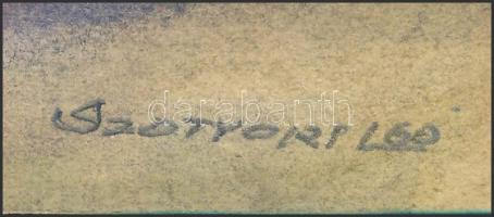 Szotyori L jelzéssel: Lovas cirkuszi akrobata. Akvarell, papír, 28,5×24,5 cm