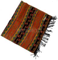 Italy barnás - vöröses - zöldes sál, 47x180 cm