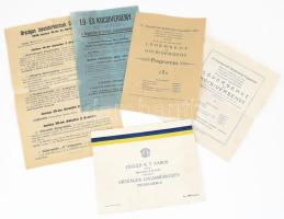 cca 1926 Lovas nyomtatványok: Cegléd Rt. város lovasmérkőzés programja füzet + Kecskeméti lóverseny programja és meghívója 3 db + Országos lovasmérkőzések Cegléden