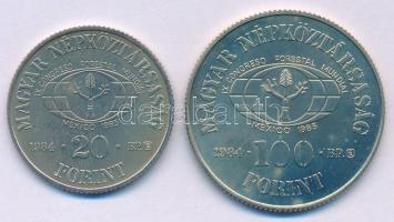 1984. 20Ft Cu-Ni "FAO - Védd az erdőt" + 100Ft Cu-Ni "FAO - Ha kivágod, ültess is" T:BU patina Adamo EM80, EM81