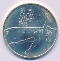 1986. 500Ft Ag "XV. Téli Olimpia Calgary 1988" kapszulában T:BU felületi karc Adamo EM98