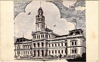 Arad, Primaria / Városháza. I. Ingusz kiadása / town hall (fl)
