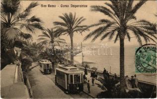1913 Sanremo, San Remo; Corso Imperatrice / trams (EK)