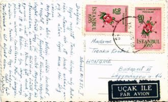 1955 Istanbul, Constantinople; Taksim, Guven Sigorta / square, automobiles, autobuses. photo + &quot...