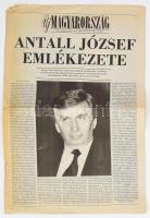 1993 Új Magyarország 1993. december 18-i száma, a címlapon: ,,Antall József emlékezete - Jelenits István piarista rendtartományfőnök szentbeszéde az elhunyt miniszterelnök lelki üdvéért tartott szentmisén [...]", 8 p.