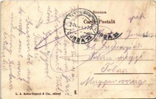 1929 Giurgiu, Gyurgyevó, Gyurgyó; Basinul de iernatic / port, ships, barges (EK)