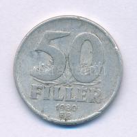 1980. 50f Al technológiai hibás veret (elfordult hátlap) T:VF Adamo F5.2