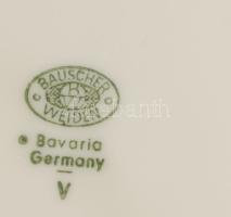 6 darab porcelán reggeliző szett: csésze alátéttel és desszertes tányér. Jelzett, minimális kopással...