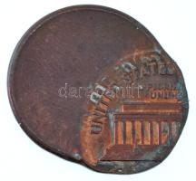 Amerikai Egyesült Államok DN (1982-2008). 1c bronzozott Zn "Lincoln" technológiai hibás ve...