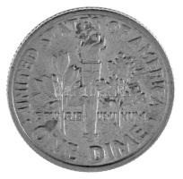 Amerikai Egyesült Államok 1988P 1d (10c) Cu-Ni "Roosevelt" technológiai hibás veret (enyhén félrecsúszott veret) T:XF USA 1988P 1 Dime (10 Cent) Cu-Ni "Roosevelt" technological error (slightly slipped struck) C:XF Krause KM#195a