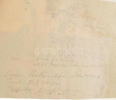 Dóró Sándor (1950-): Szoboszlói állatorvos, 2004. Akril, papír. Jelezve jobbra lent, hátoldalán auto...