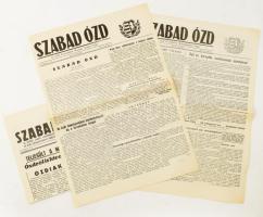 Szabad Ózd, az ózdi Forradalmi Munkástanács lapja, 3 db 1956-os kiadvány reprintje