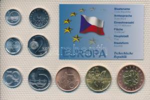 Csehszlovákia 1993-2002. 10h - 50K (9xklf) "Európa pénzérméi" vákuum csomagolt forgalmi érme összeállítás T:UNC-AU Czechoslovakia 1993-2002. 10 Haleru - 50 Korun (9xdiff) "Coins of Europa" vacuum-packed circulation coin set C:UNC-AU