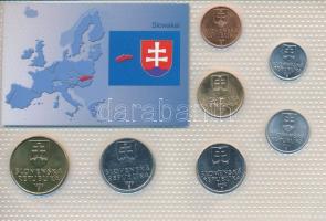 Szlovákia 1994-2003. 10h - 10K (7xklf) "Európa pénzérméi" vákuum csomagolt forgalmi érme ö...