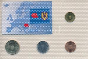 Románia 2008-2010. 1b - 50b (4xklf) "Európa pénzérméi" vákuum csomagolt forgalmi érme össz...