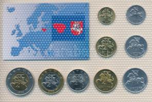 Litvánia 1991-2010. 1c - 5L (9xklf) "Európa pénzérméi" vákuum csomagolt forgalmi érme össz...