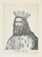 Tulipán László (1943-2007): III. Endre magyar király (1290-1301). Rézkarc, papír, jelzett, 39,5x29,5 cm