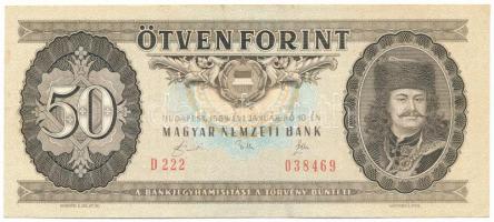 1989. 50Ft "D 222 038469" T:F szép papír Adamo F23