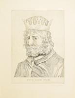 Badacsonyi Sándor (1949-2016): Könyves Kálmán magyar király, rézkarc, papír, jelzett, 39×29 cm